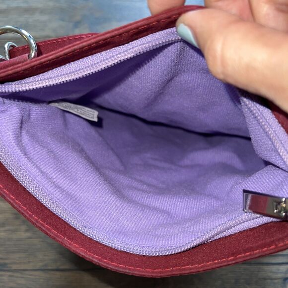 Sascalia Owl Crossbody Bag~ Tote Handbag Attached Wallet Flowers Red Coyne's - Picture 3 of 7